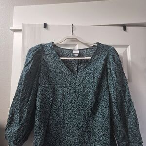 A New Day Teal Floral Top